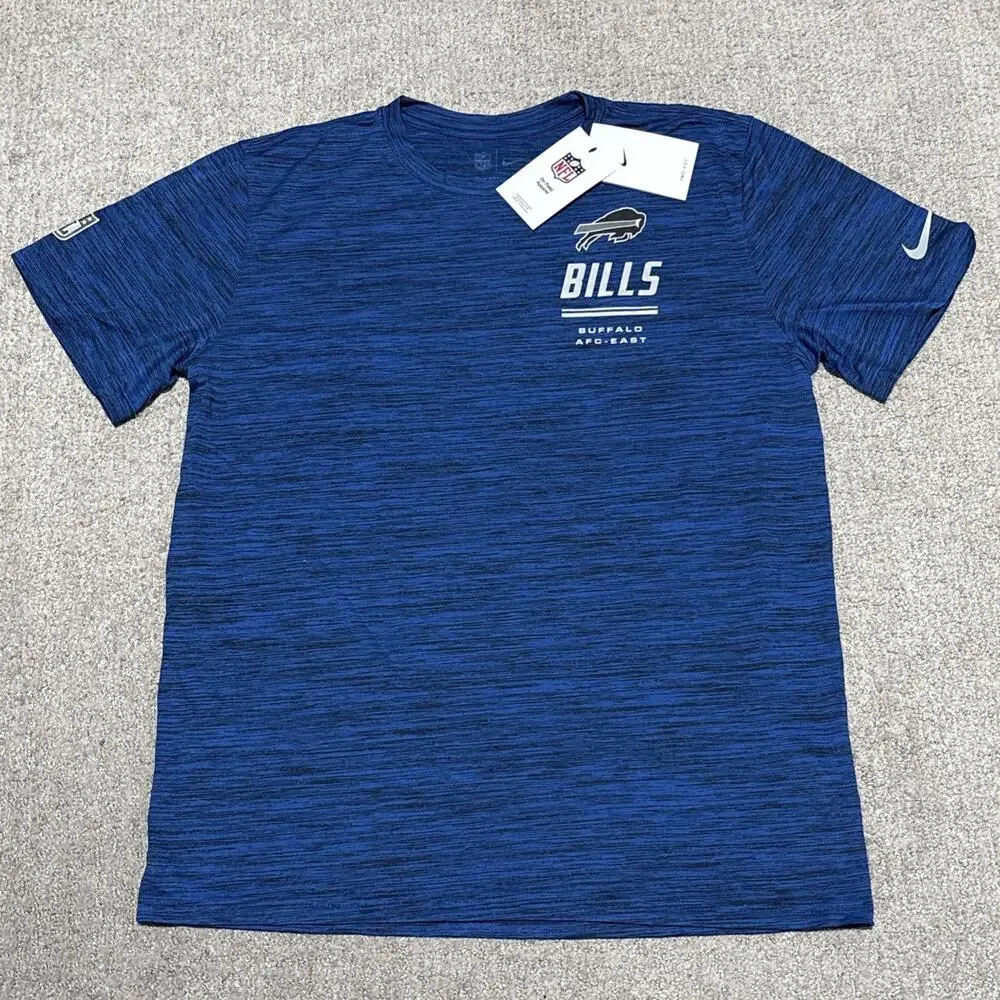 Nike Dri-Fit NFL Buffalo Bills Sideline Royal Sideline Tee Shirt Size Large NWT